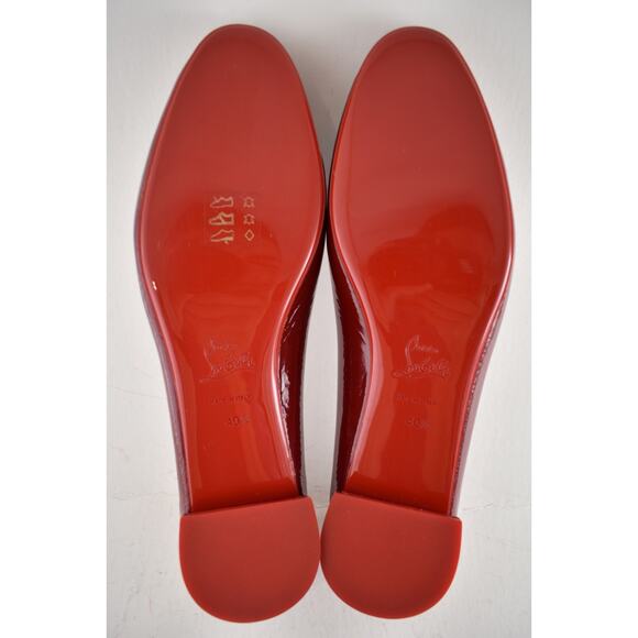 Christian Louboutin Sweetie Jane Flat Loubi Red Patent Vog Ballet Ballerina 40.5 - Picture 14 of 14